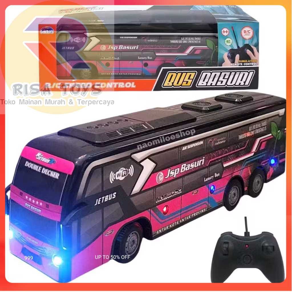 RT- mainan bus Basuri Bus Remote Kontrol bus oleng bus telolet