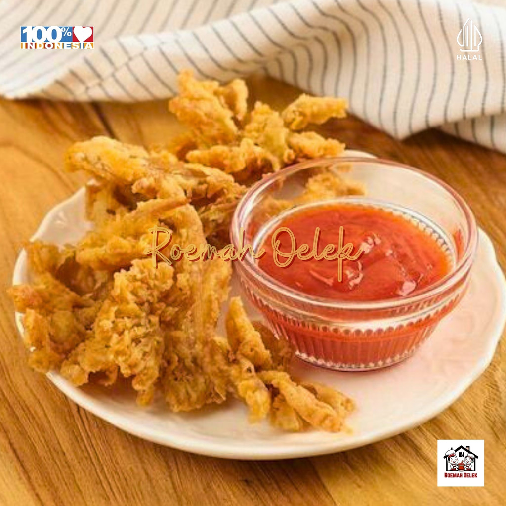 

Keripik Jamur Crispy Gurih | Camilan Jamur Kriuk | Snack Jamur Tiram Kekinian Pedas Gurih Premium 100gr – Kriuk Gurih, Bumbu Melimpah!
