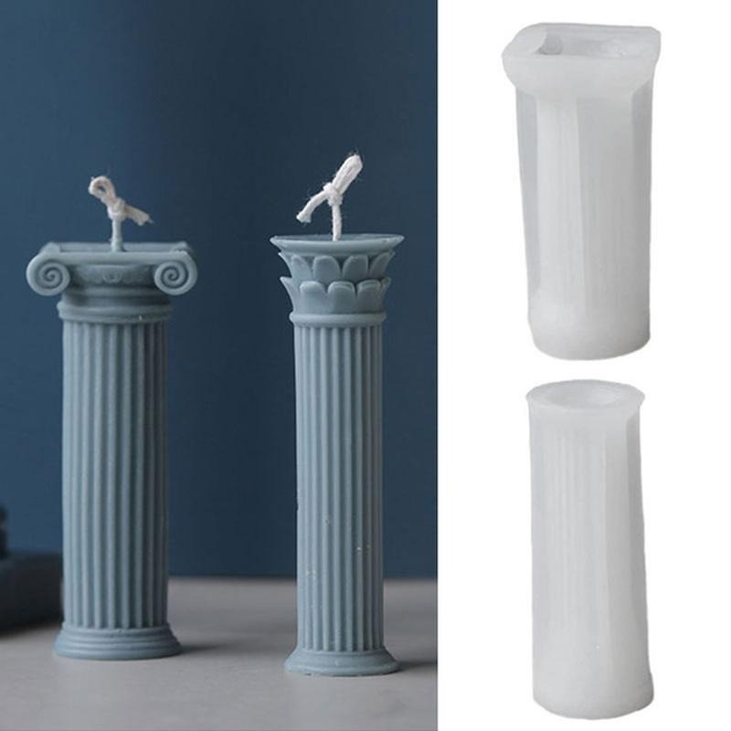

1 PC 3D Roman Column Candle Silicone Mould Aromatherapy Plaster Mould Wax Candle Mold Home Decoration