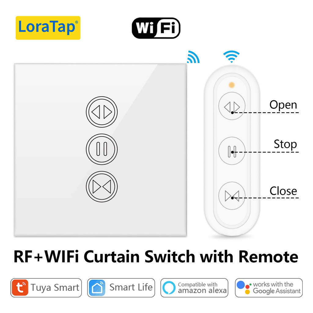 Tuya Smart Life RF WIFi Smart Curtain Blinds Roller Shutter Switch Google Home Alexa Echo Voice Cont