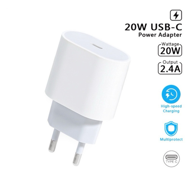 ORIGINAL Charger Adaptor 20W USB-C PD Fast Charging Kepala Cas iPhone & Android Grade A
