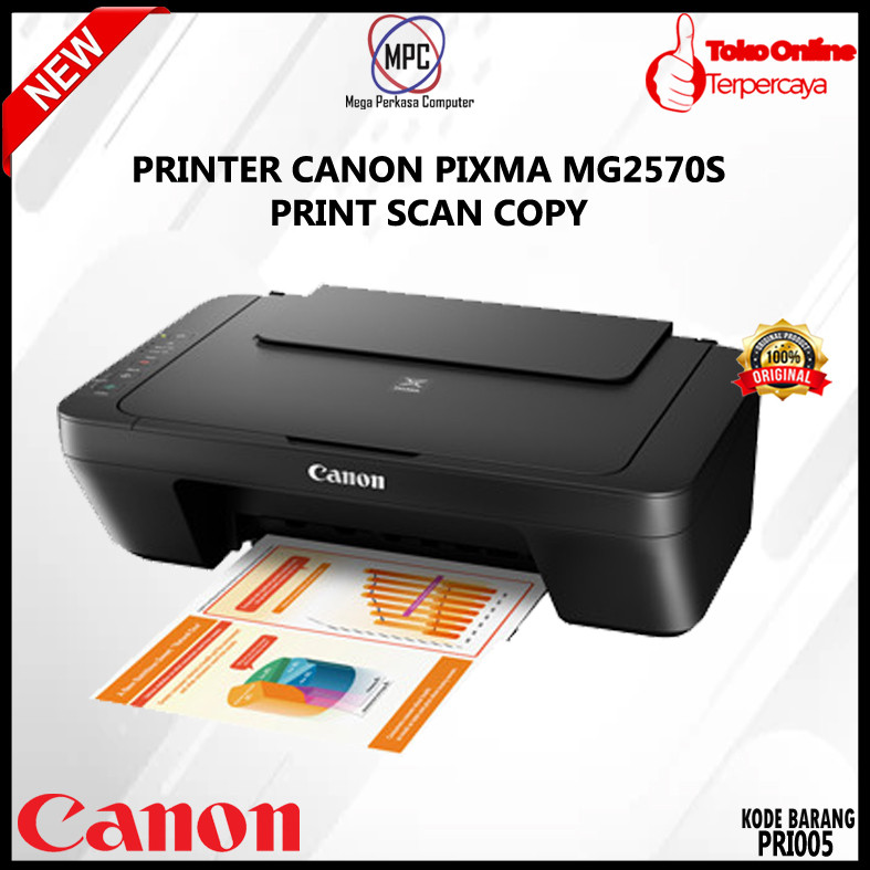 

Printer Canon MG2570 3in1 Print Scan Copy Garansi Resmi