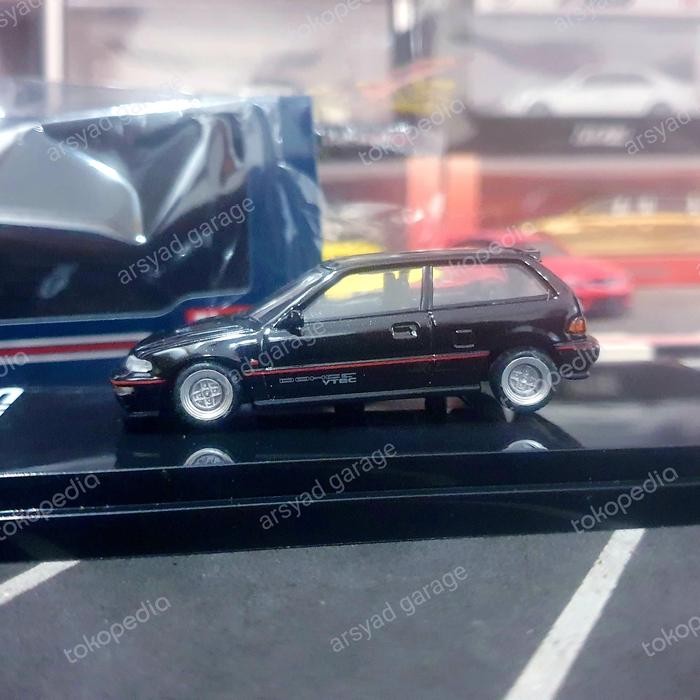 HJ99 Diecast Hobby Japan Honda Civic EF9 sir II black Metallic Swap velg