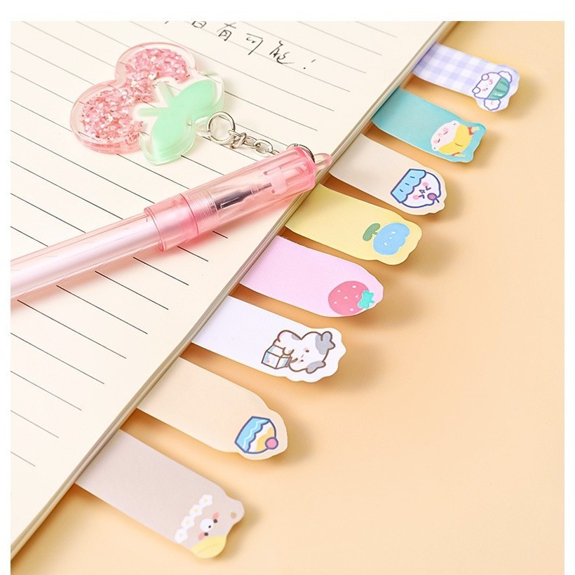 

LPL Sticky Notes Karakter 8IN1 Tempelan Kertas Catatan 120 Lembar Pembatas Buku Karakter Hewan Lucu Penanda Buku Stationery Memo Pad Convenience Cute 8 IN 1
