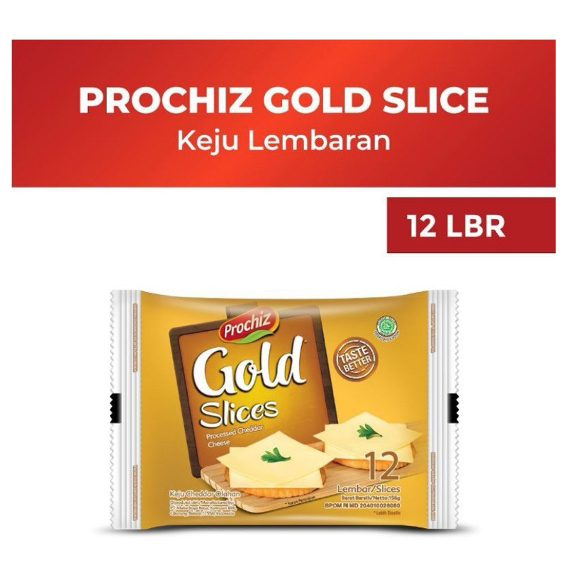 

PROCHIZ Gold Slices Keju Cheddar Lembaran 12 slice - ARM