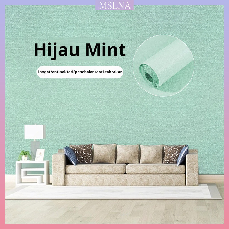 Wallpaper perekat diri kain dinding tahan air dan lembab 3d stiker dinding tiga dimensi kamar tidur 