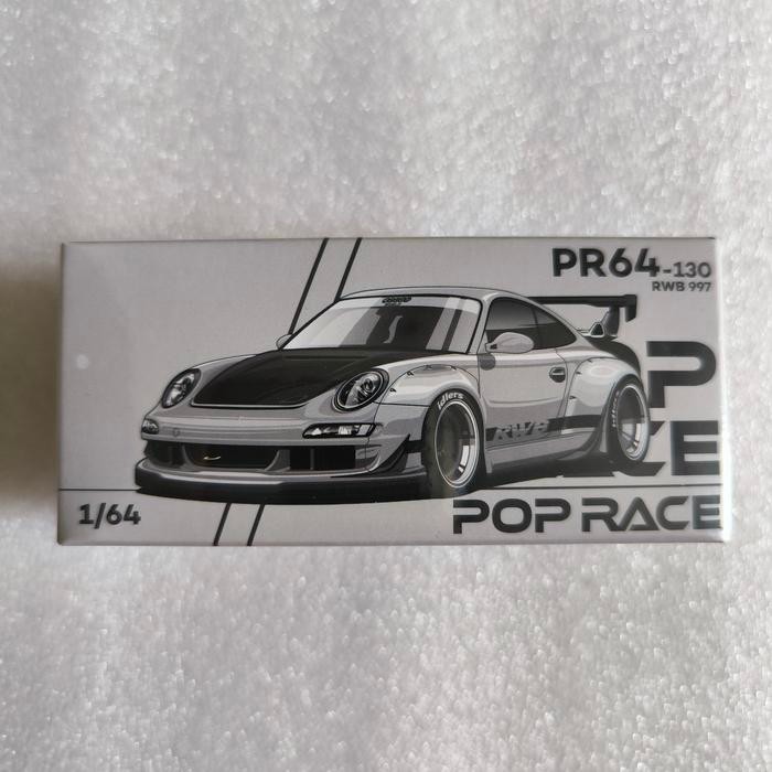 DIECAST POP RACE PORSCHE RWB 997 SILVER