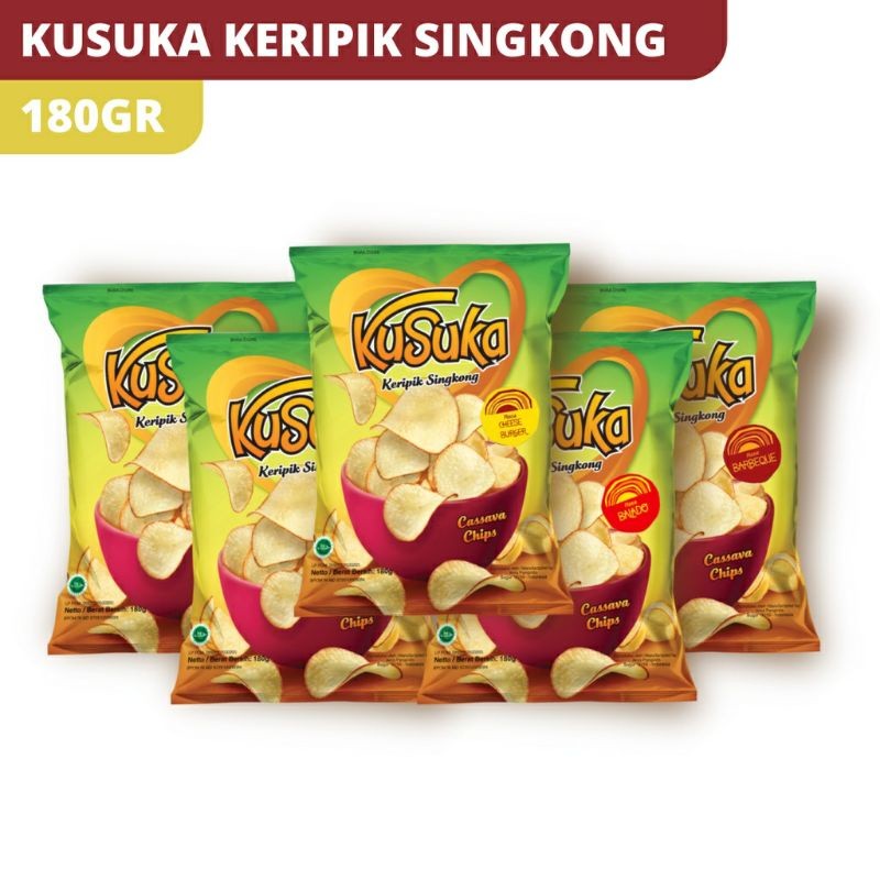 

Kusuka Keripik Singkong 180gr Rasa BBQ & Keju Bakar - ARM