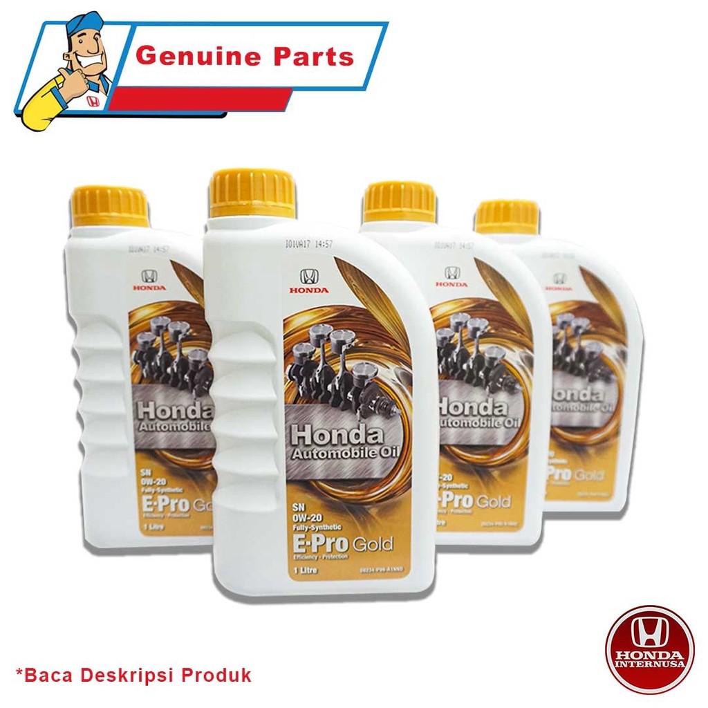 Paket Oli Mobil Honda E-PRO Gold OW-20 Isi 4 Liter