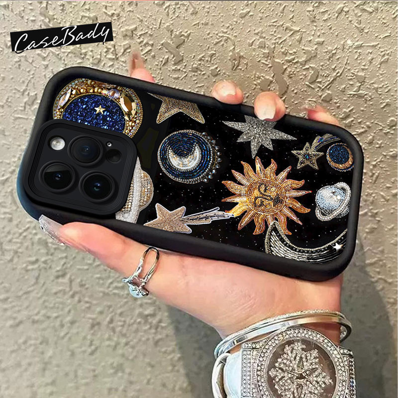 Bulan bintang Untuk Case iphone 11 12 13 pro max 15 14 13 x xs xr ip 7 8 6 6s plus casing hp aesthet