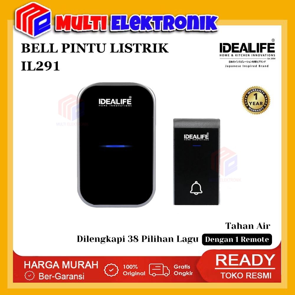 Idealife Bel Pintu Listrik Wireless Doorbell 1 Remote Idealife IL-291
