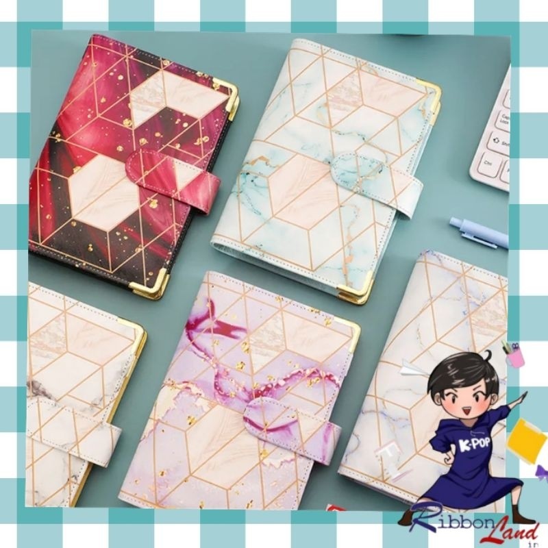 

A6 Binder Kulit Magnet Snap Icosahedron Shape