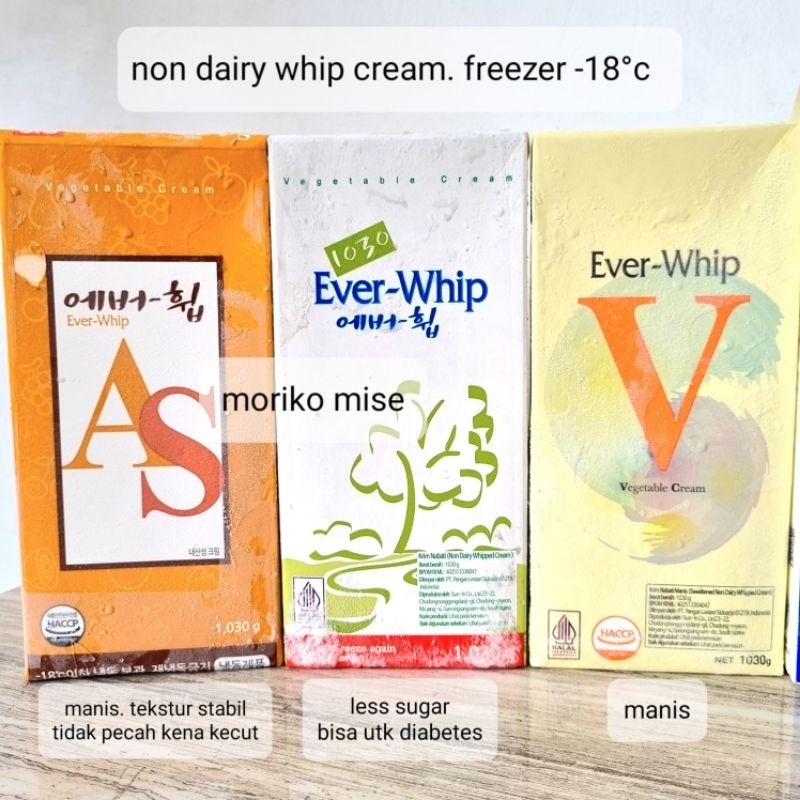 

everwhip non dairy whipping cream nabati / krimer ever whip cream krim cair dekorasi kue topping creamer