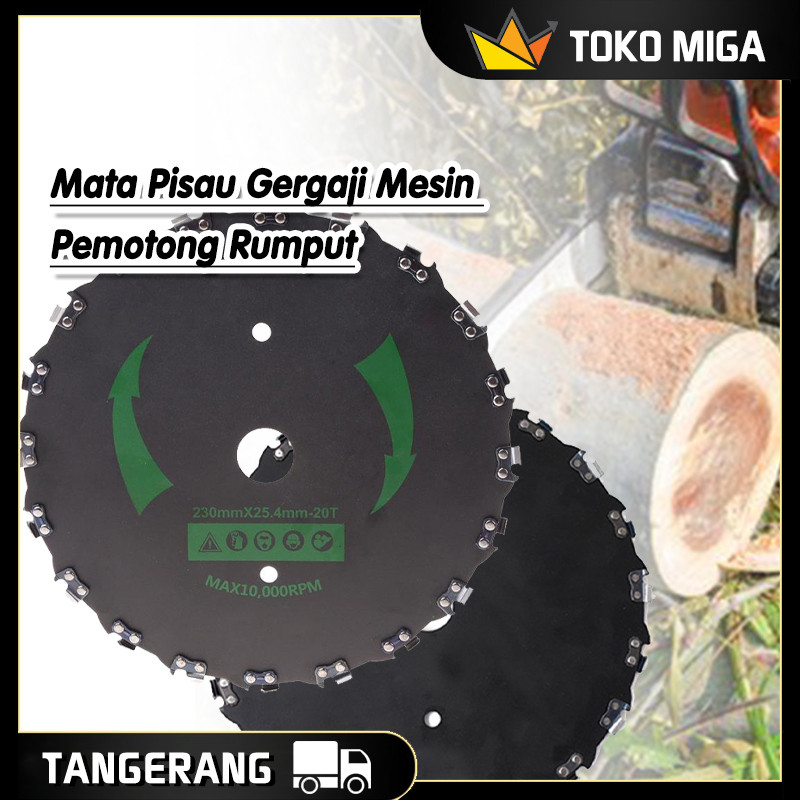 GANDISOP Pisau Potong Rumput Pemotong Kayu Chainsaw / Mata Pisau Gergaji Pengganti Untuk Mesin Pemot