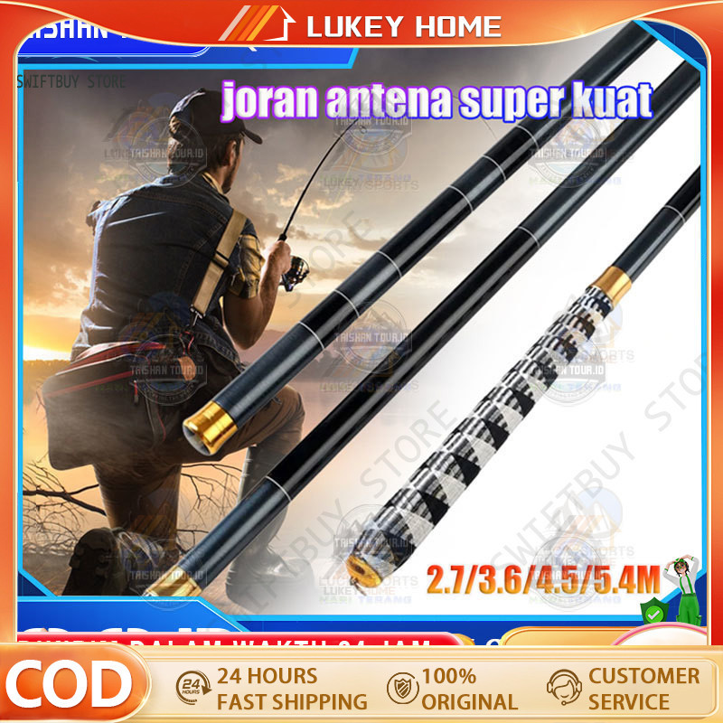 (COD) Joran Serat Karbon Teleskopik / tegek pancing super kuat / joran tegek super kuat 10kg / tegek