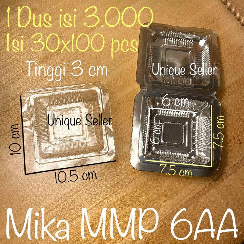 [1 Dus] Mika MMP 6AA Uk 7.5x7.5 cm isi 3.000 pcs / Mika Kue Roti Bolu Bolen Molen Mochi Marshmallow 