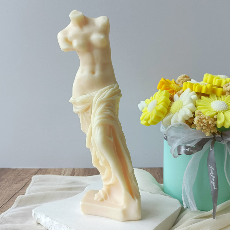 

3D Venus de Milo Sculptural Plaster Silicone Mold 25cm Venus Portrait Aromatherapy Candle Gypsum Mould