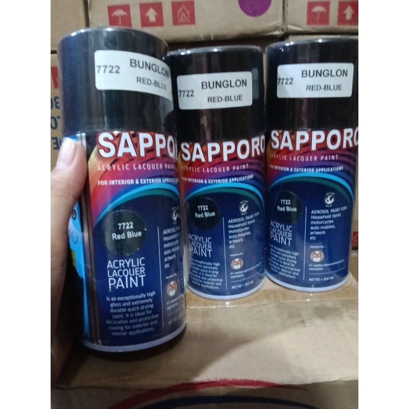 cat semprot Pilok Pilox Sapporo 300ml saporo 300ML SAPORO spray 300ml 7722 red blue BUNGLON MERAH BI
