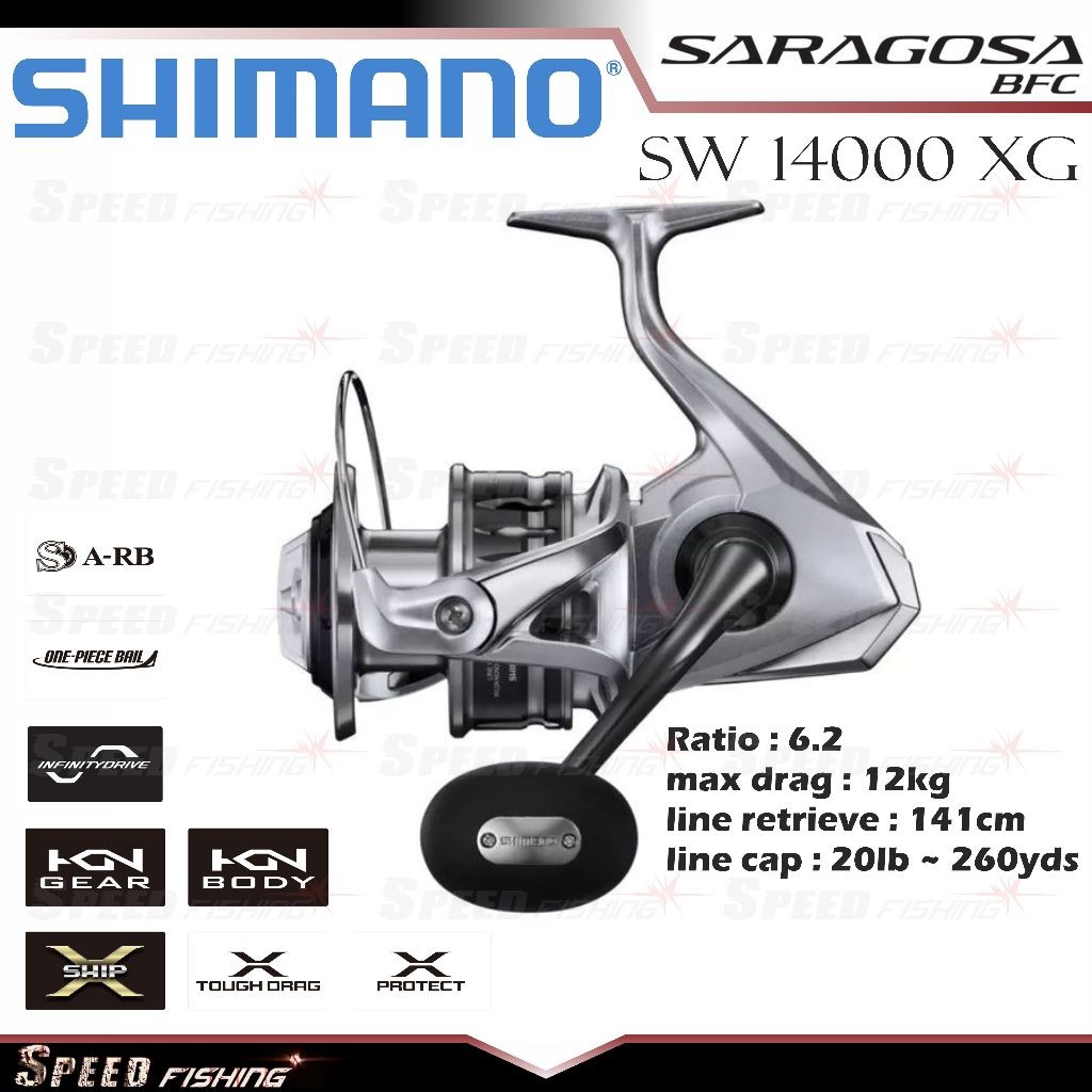 Reel Pancing Shimano Saragosa BFC SW 14000XG Reel Spinning