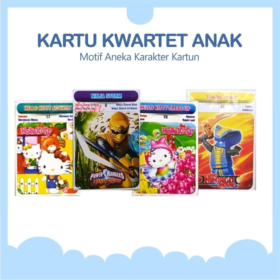 Mainan Kartu Kwartet / Kuartet Anak Murah Grosir - Mainan Kartu murah