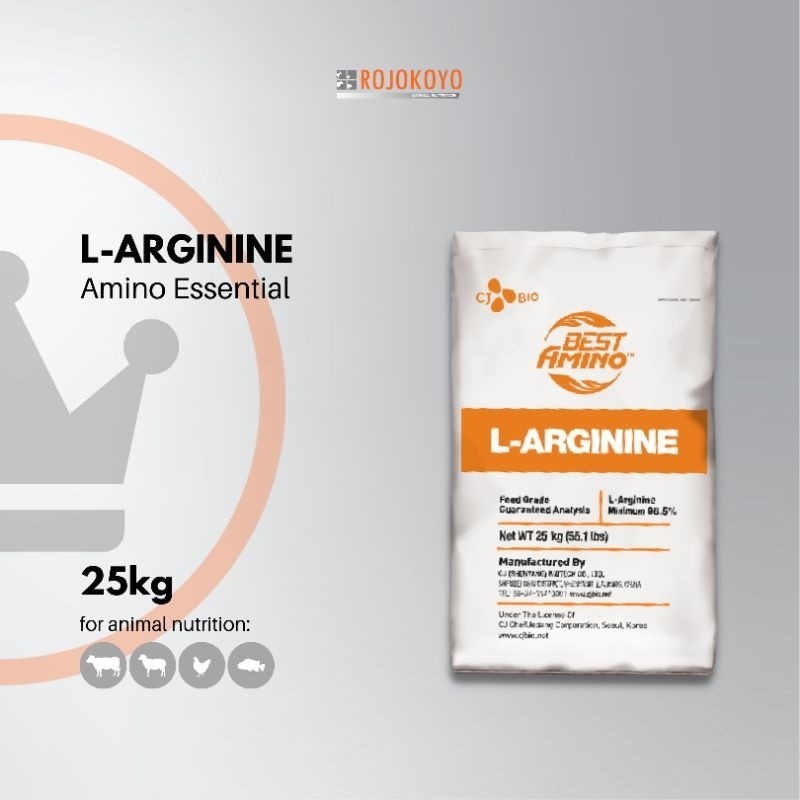 L-ARGININE Arginin Best Amino CJ CheilJedang 25 kg Feed Grade Hewan Ternak