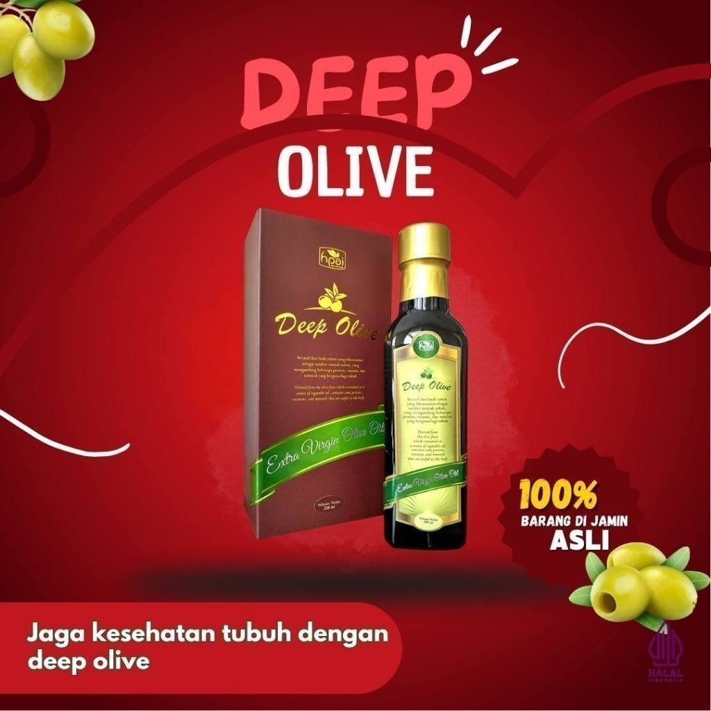 TERMURAH Minyak Zaitun Deep Olive HNI HPAI isi 250 ml Aman diminum setiap hari untuk menjaga kesehat