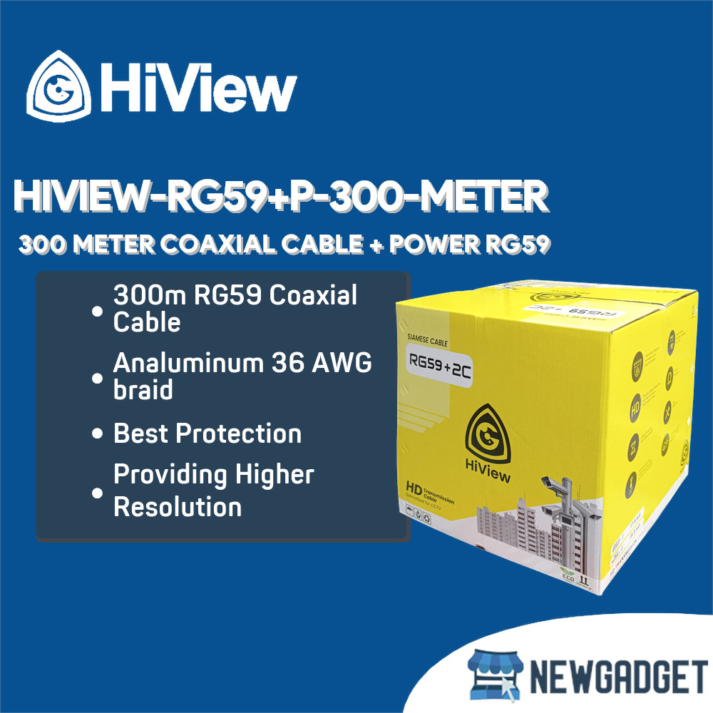 HIVIEW HIVIEW-RG59+P-300-METER 300 METER COAXIAL CABLE + POWER RG59