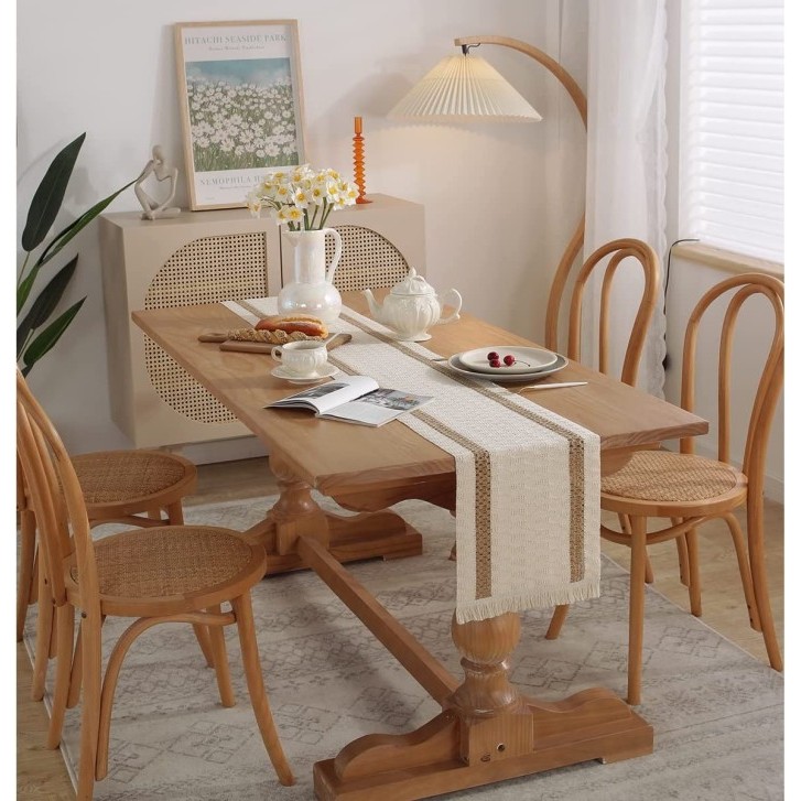 Table Runner Nordic Taplak Meja Makan Tamu Simple  Two Hemp - 30x50cm