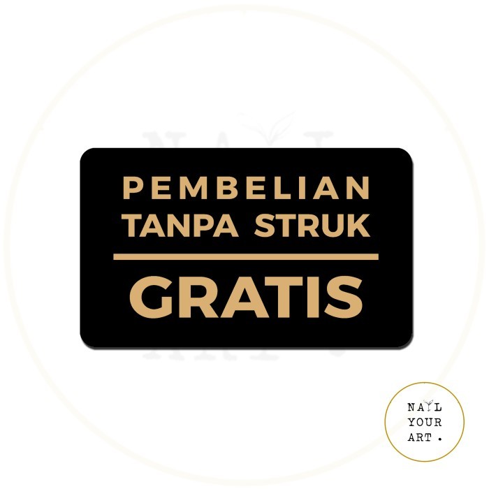 

RZ99 SIGNAGE TEMPEL - PEMBELIAN TANPA STRUK GRATIS - AKRILIK GOLD 20x12cm