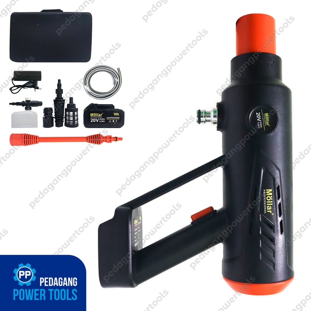 MOLLAR Q7 CORDLESS JET CLEANER 20V ALAT CUCI STEAM MOTOR MOBIL BATERAI