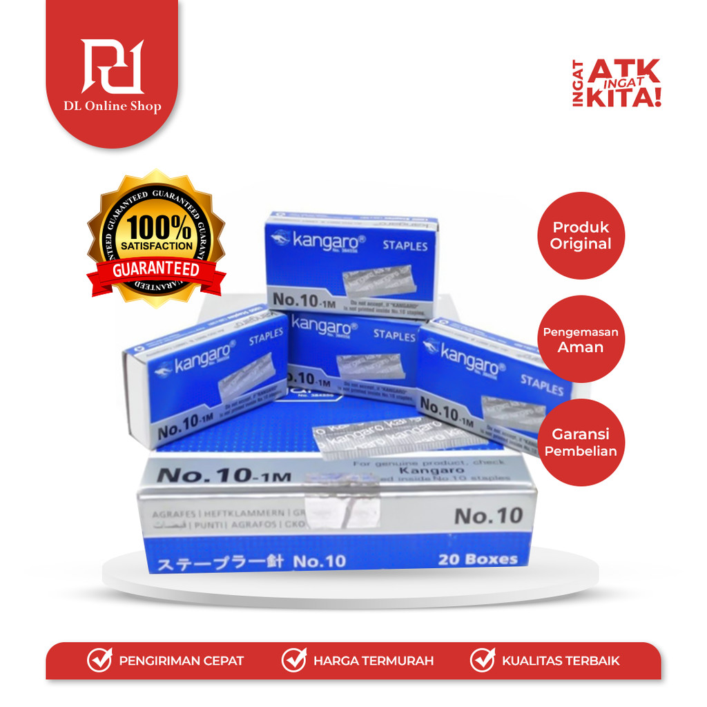 

KANGARO ISI STAPLES NO.10 (1PACK/ 20BOX)