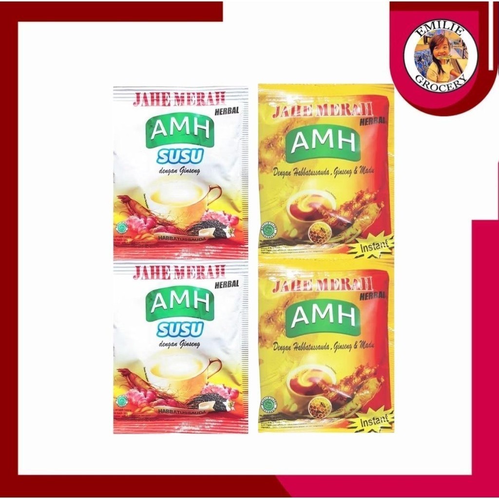 

AMH Amanah Instant Bubuk Jahe Merah 10 Sachet Jahe Susu 10 Sachet