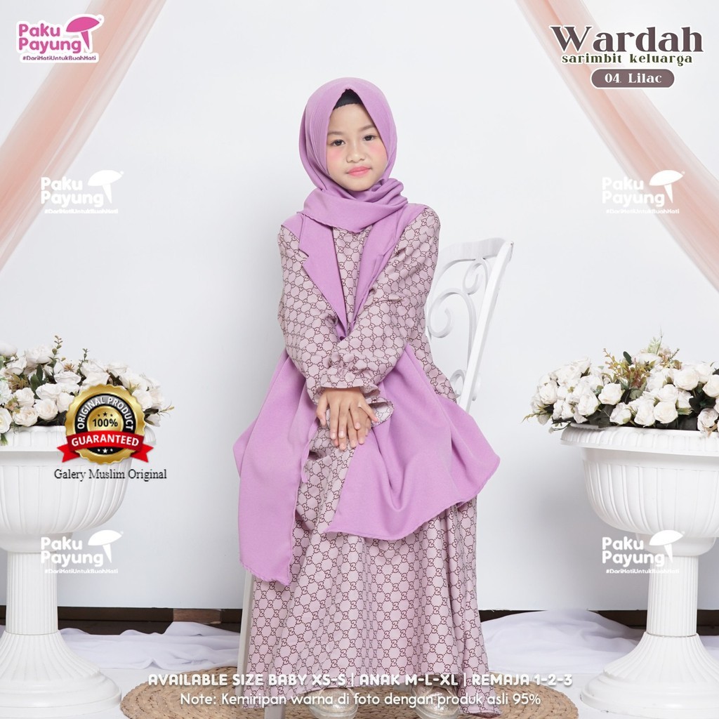 GMO Gamis Anak Motif Gucci Sarimbit Wardah Gamis Kids Set Dress Bermotif by Paku Payung