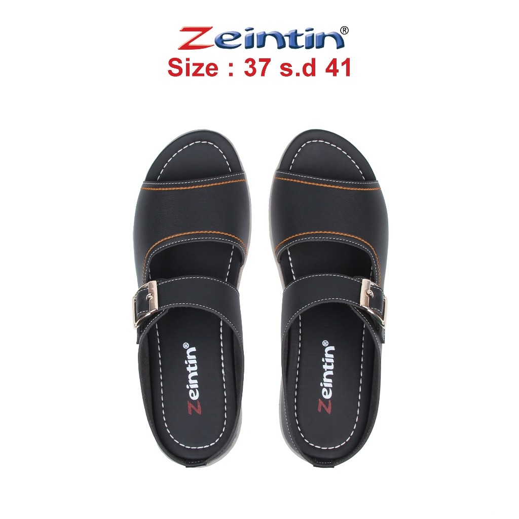 NEW Zeintin - Sepatu Sandal Wanita Bahan Kulit Sintetis Fashion Wanita Sendal Wedges Wanita RD trimk