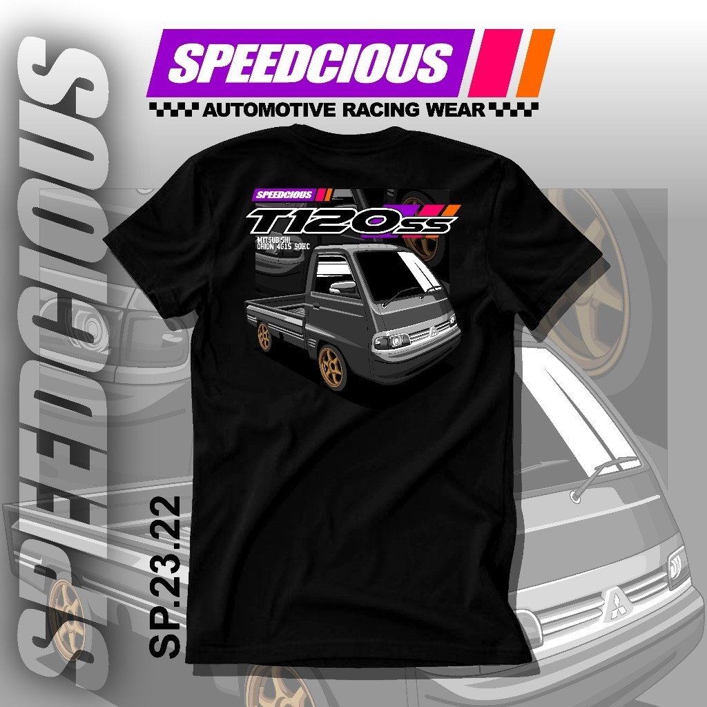 ARTAKAOS- Kaos Mobil Pickup Mutsubishi T120SS Tshirt Distro Cotton Combed Pick Up Modifikasi Terbaru
