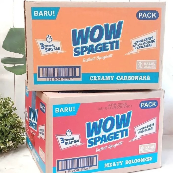 

Wow Spageti Instan Carbonara Dan Bolognese 1 Dus Isi 40 pcs Termurah