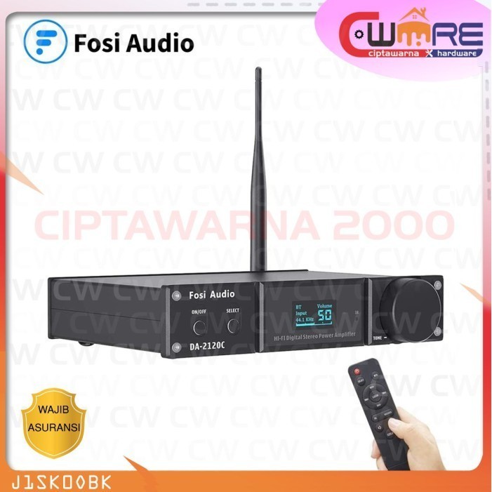 Fosi Audio Bluetooth 5.0 Amplifier 2.1 Channel with Remote - BDB CwH2