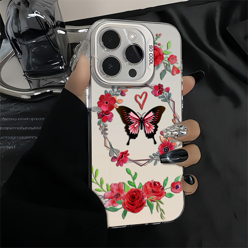 Flower Flying Butterfly Premium Matte Hard Case Hp OPPO RENO11 RENO8T RENO11PRO Casing Ponsel RENO4/