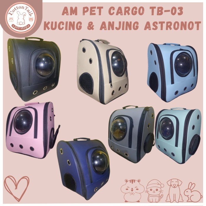 AM Pet Travel Bag TB #03 Ransel Kulit Anabul ~ Pet Cargo