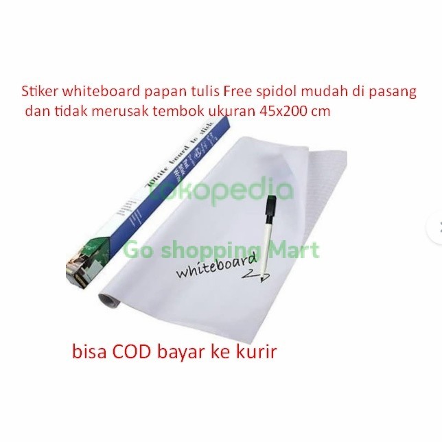 

(COD) GSM Stiker whiteboard papan tulis Free spidol mudah di pasang