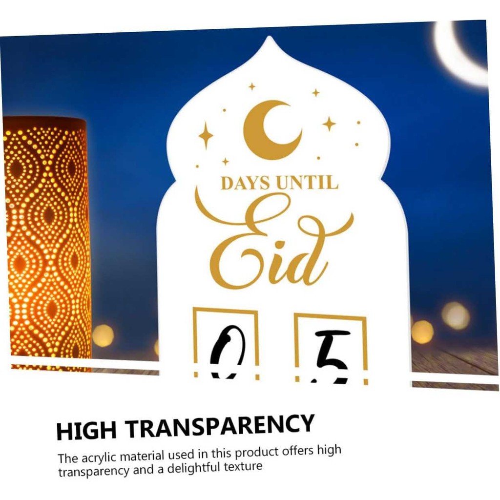 

LPKSTORE TZEKING Kalender Ramadhan Puasa Acrylic Ramadan Calendar Decoration - TK007 LPKSTORE