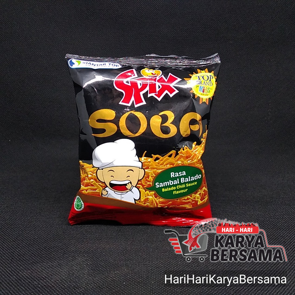 

MAKANAN RINGAN SNACK SIANTAR TOP SPIX SOBA SAMBAL BALADO 21GR