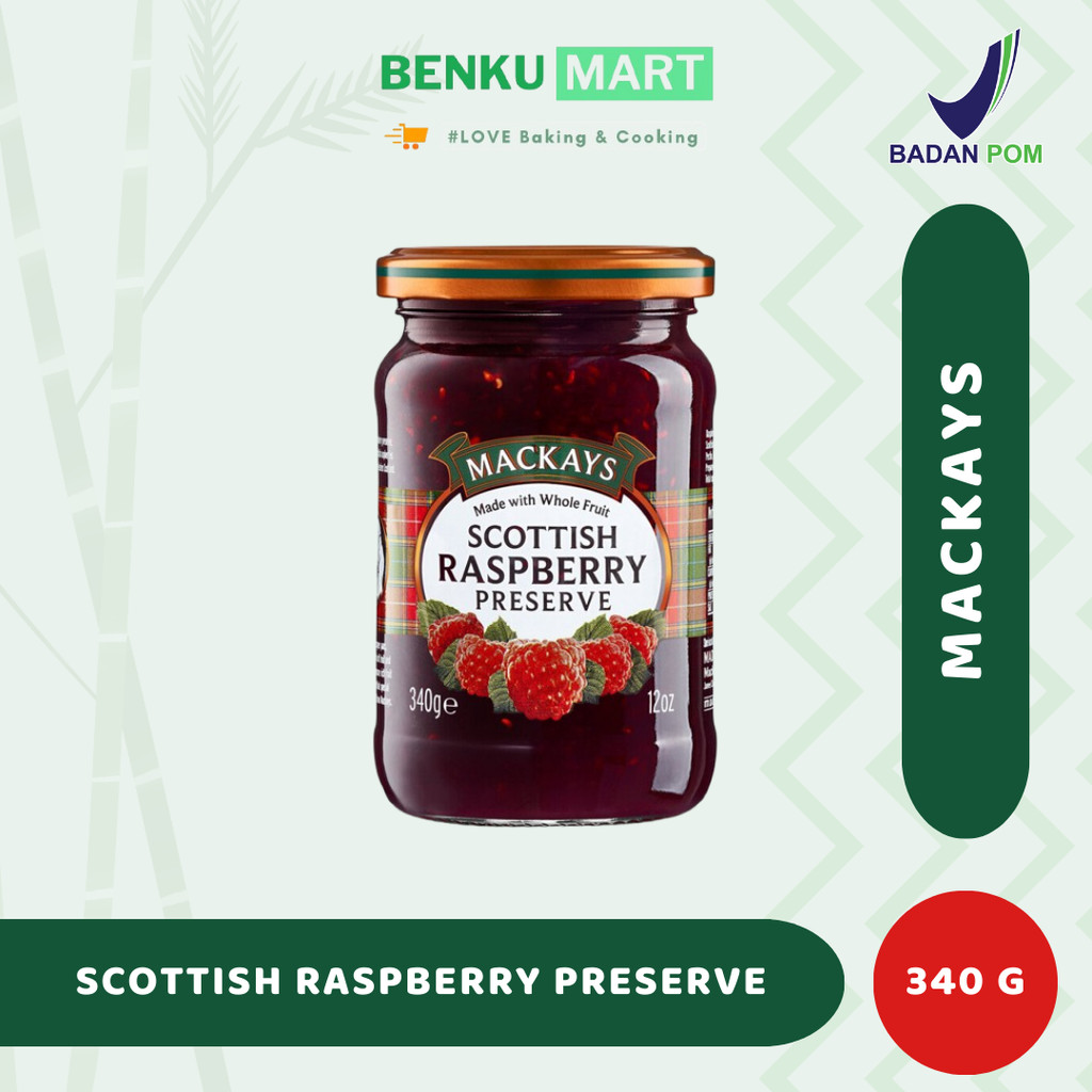 

Mackays Scottish Raspberry Preserve 340 gr | Selai Rasberry