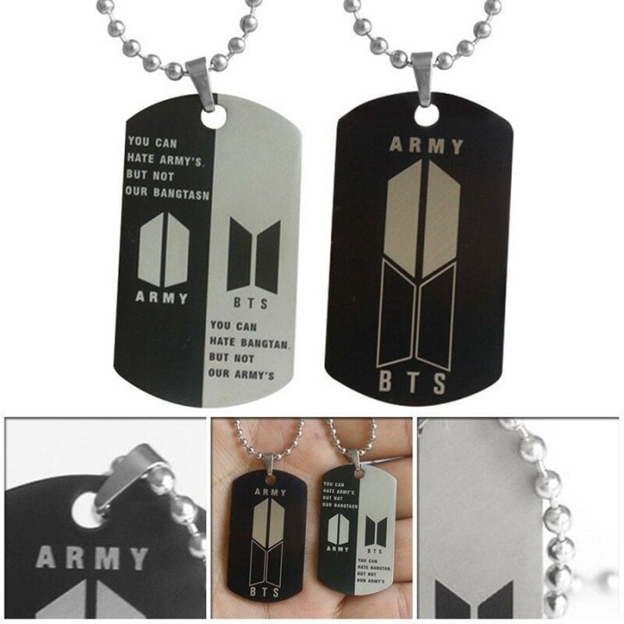 Kalung BTS Rantai Logo Bangtan BTS KPOP Untuk Pria dan Wanita - Black