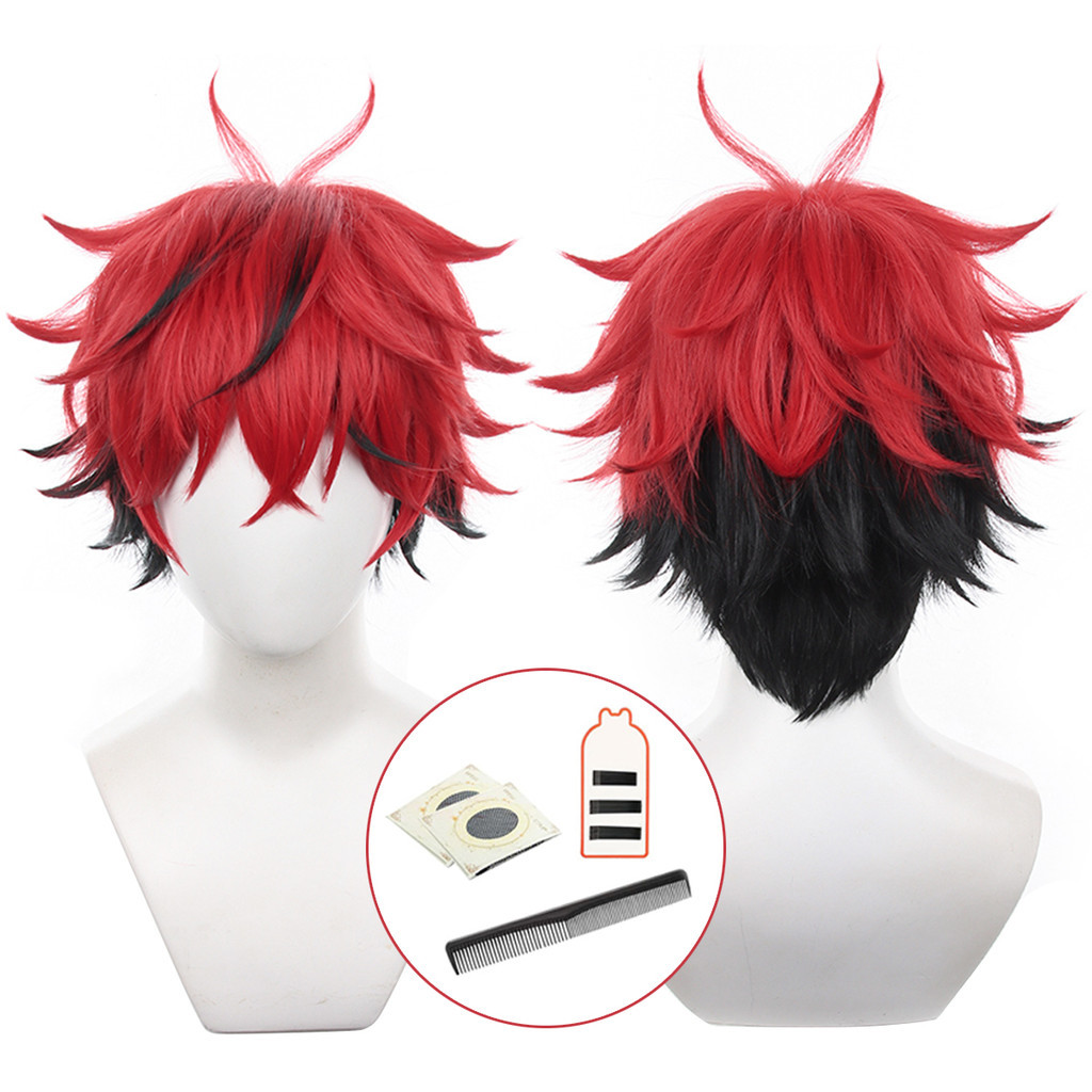 HOLOUN Gokurakugai Anime Alma Yoru Yomi Cosplay Wig Rose Net Synthetic Fiber Adjustable Size Heat Re