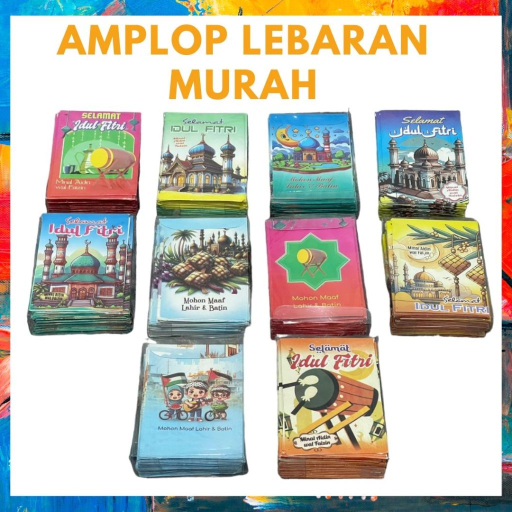 

Amplop Lebaran Isi 50 Lembar Angpao Idul Fitri Thr Lucu Unik Motif Karakter