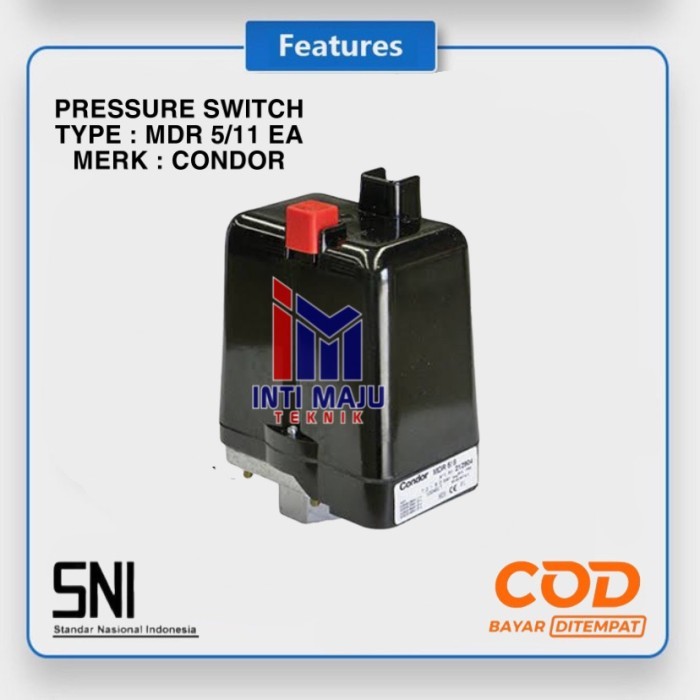 PRESSURE SWITCH CONDOR MDR 5/11 EA OTOMATIS CONDOR MDR 5/11 EA