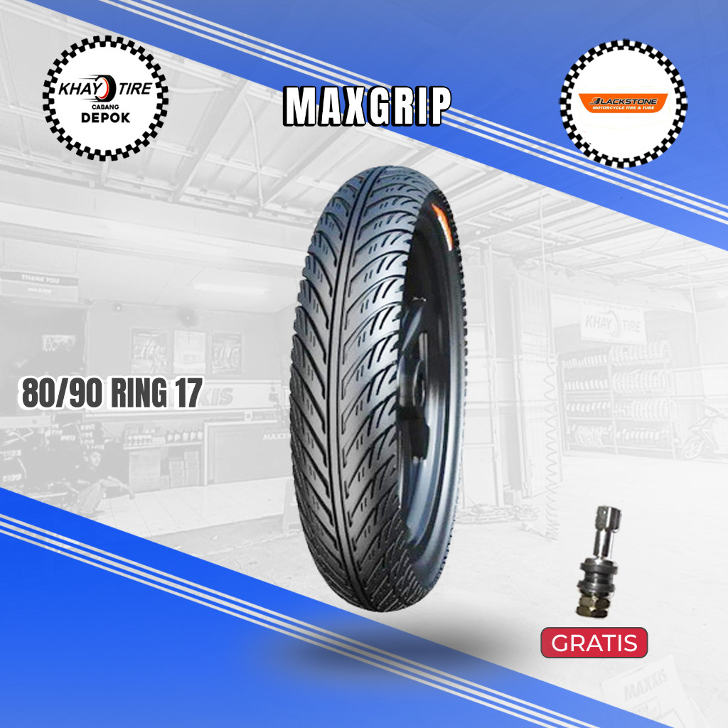 Ban Motor Bebek BLACKSTONE MAXGRIP 80/90 Ring 17 Tubeless
