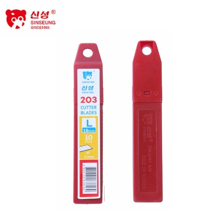 

SINSEUNG Isi cutter besar 18 mm L203 Cutter Blade 18mm (10 pcs per tube)