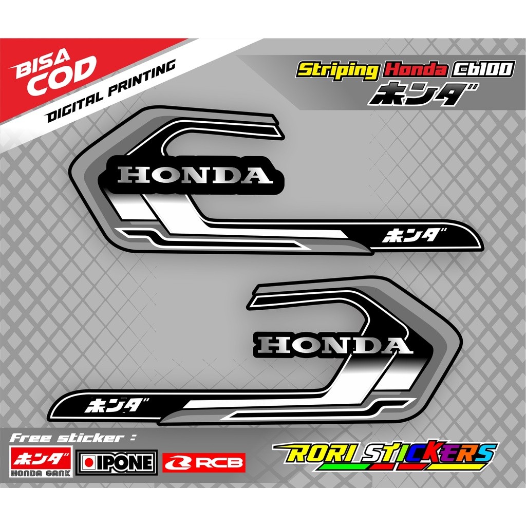 STRIPING VARIASI CB100 HONDA GANK /  STICKER LIST MOTOR CB100 CLASSIC